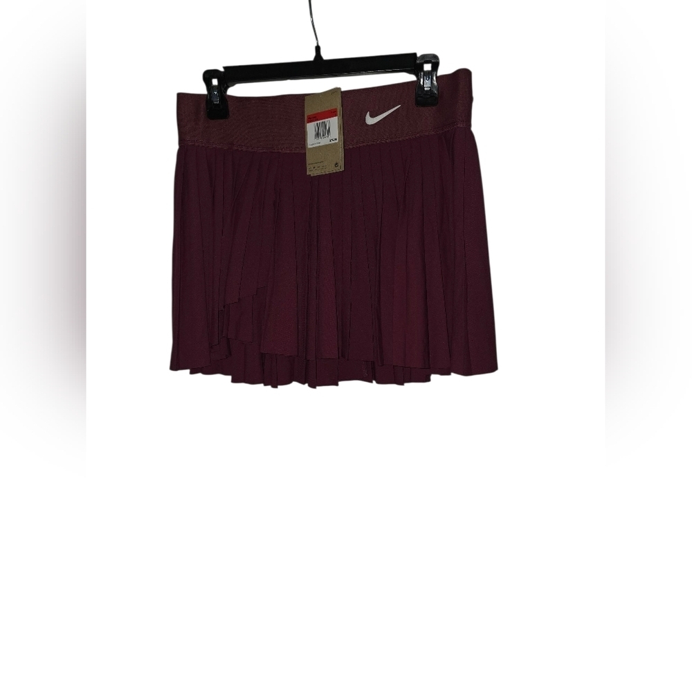 Nike Court Dri-FIT Pleated Tennis Skirt Women’s Size L DQ4984-653 Burgundy